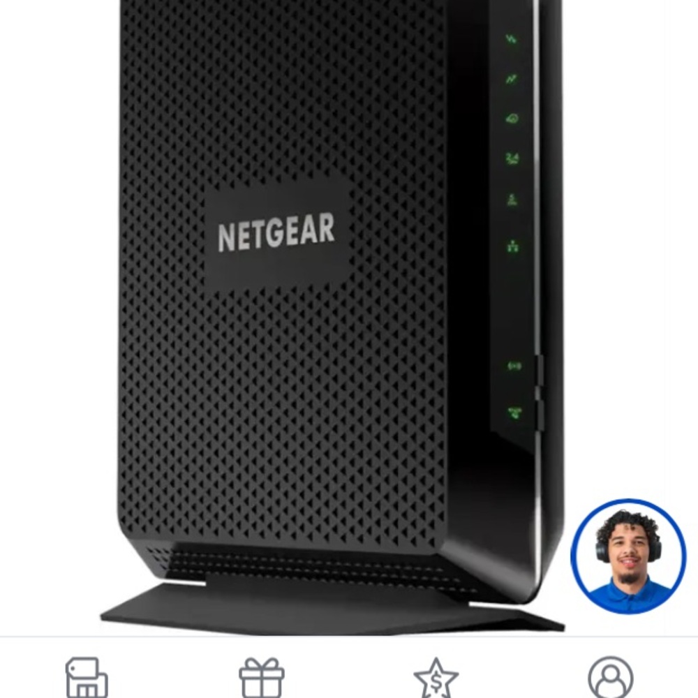 NETGEAR nighthawk Black WiFi Cable Modem Router